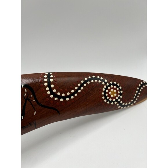 Authentic Australian Boomerang Hand Painted Art Decoration - Picture 3 of 5